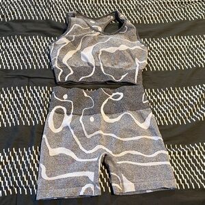Gray and White Abstract Sports Set